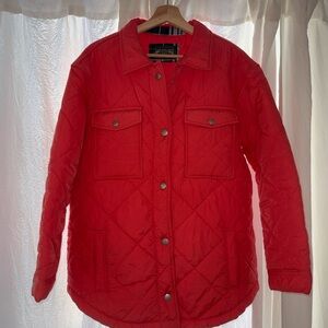 American Eagle Outfitters Men's Bright Red Quilted Jacket